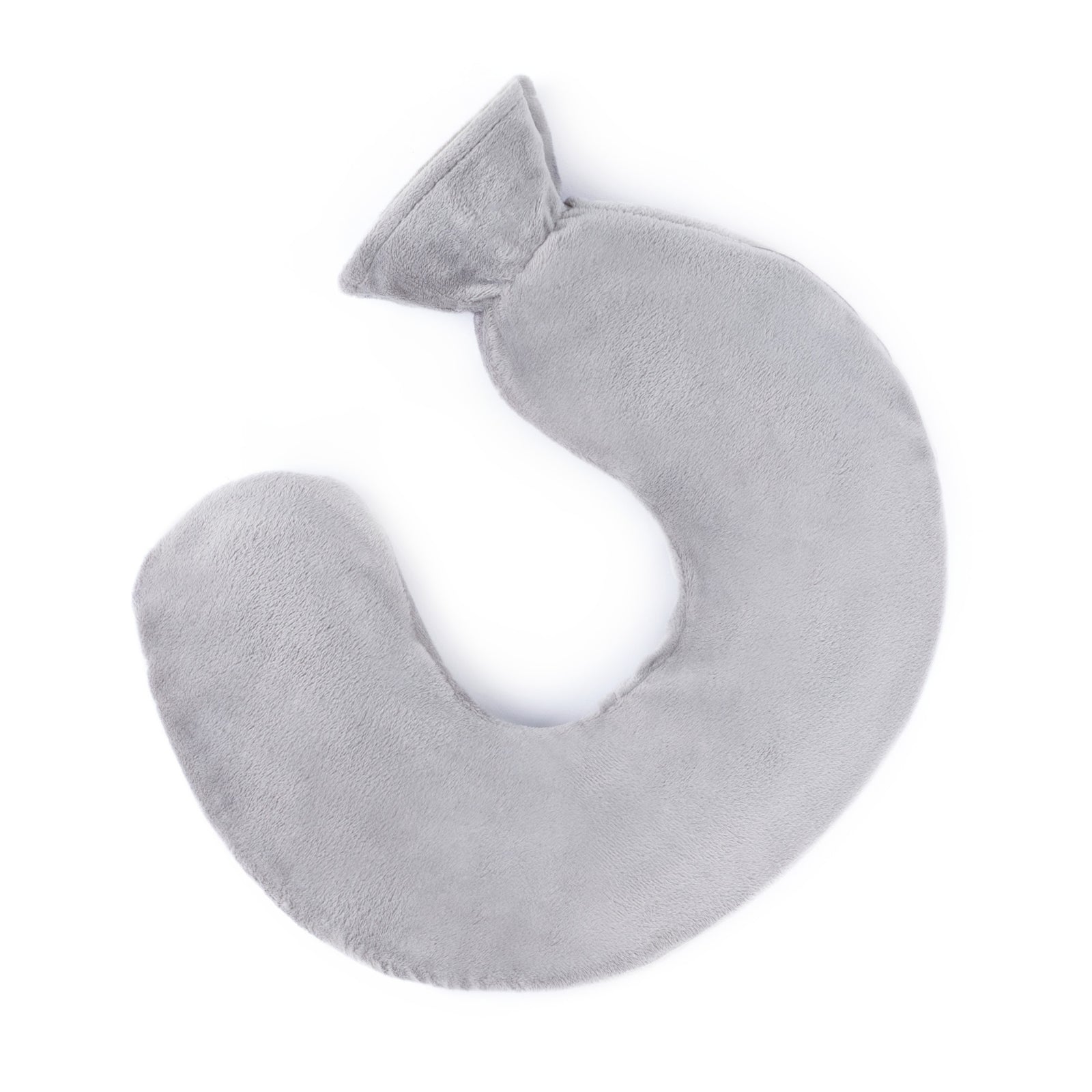 Livivo Grey U Shaped Hot Water Bottle 1l With Soft Washable Fleece Cover