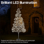 210cm 1200 Warm White Micro Led Tree 5m Lead | Silver