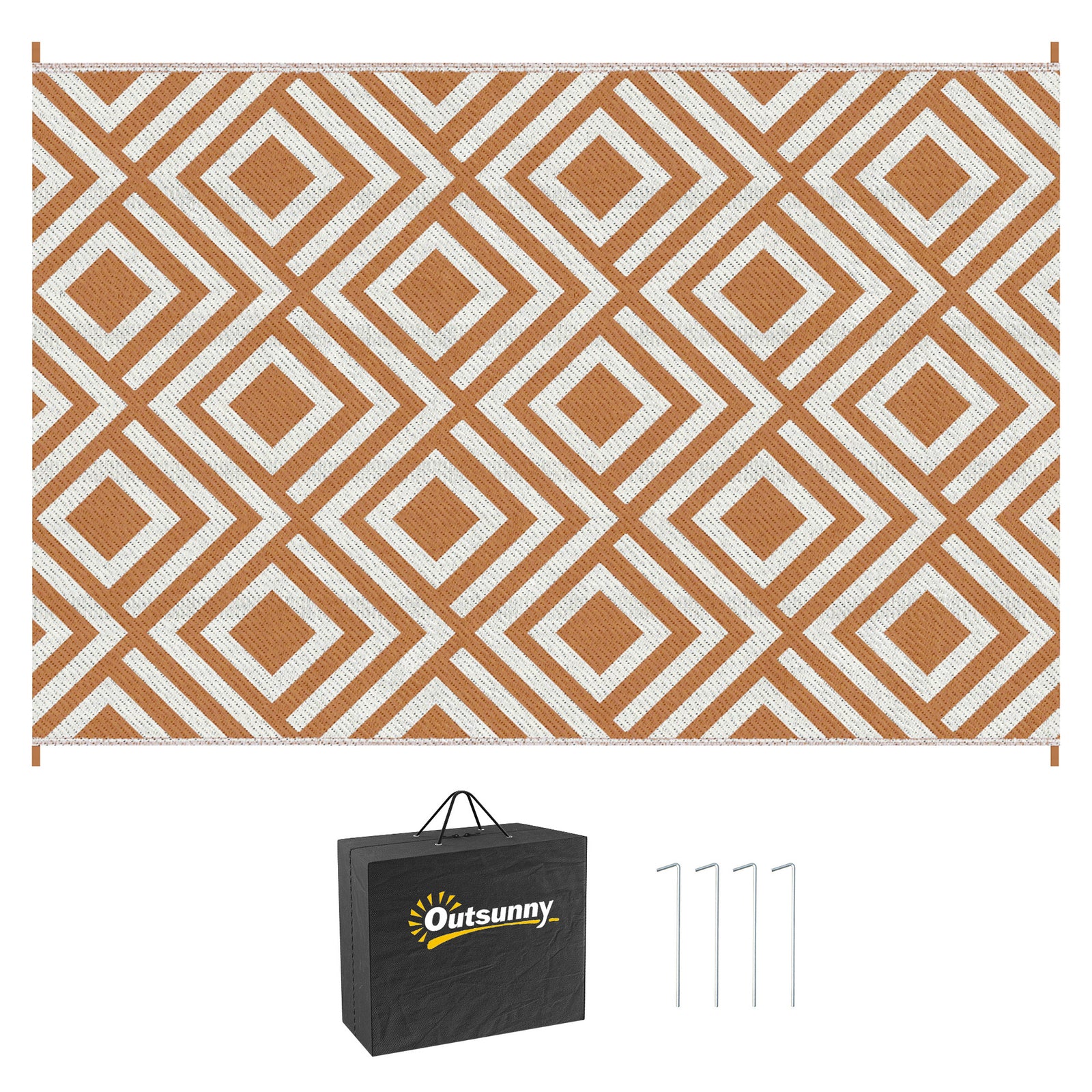 Reversible Rug W/ Carry Bag 182x274cm | Brown