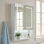 Led Bathroom Mirror Cabinet With Double-sided Mirror, Storage, Anti-fog, Touch Control, Adjustable Color Temperature