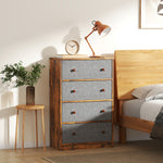 HOMCOM Chest Of Drawers, 4 Drawer Dresser For Bedroom
