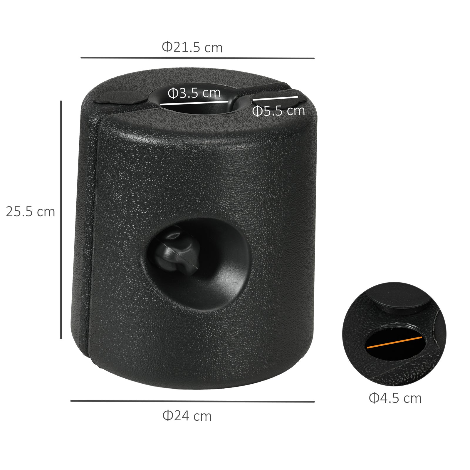 Gazebo Weights Set Of 4 For Pop Up Gazebo, 48kg | Black