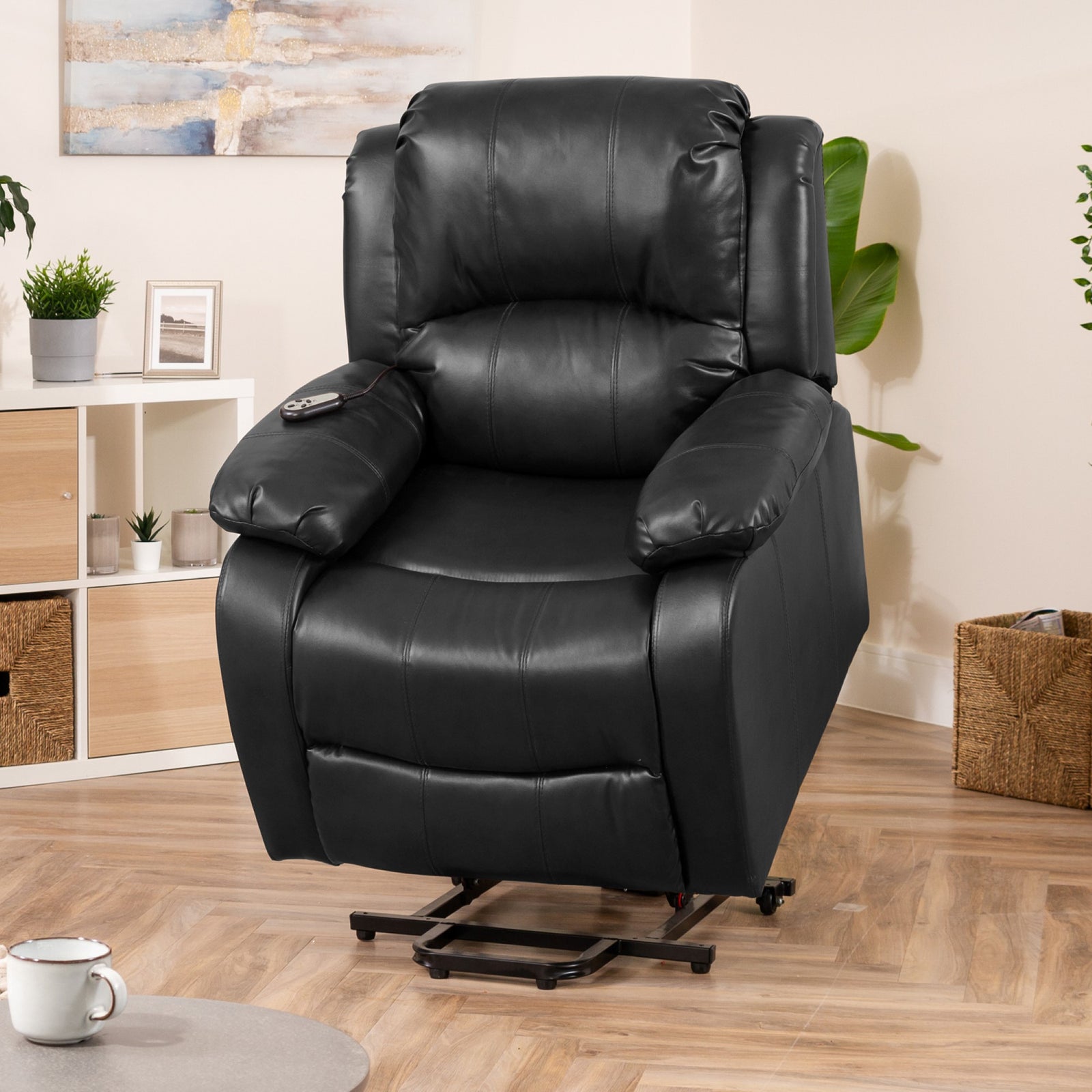 Northfield Dual Motor Massage Heat Riser Recliner Chair | Black