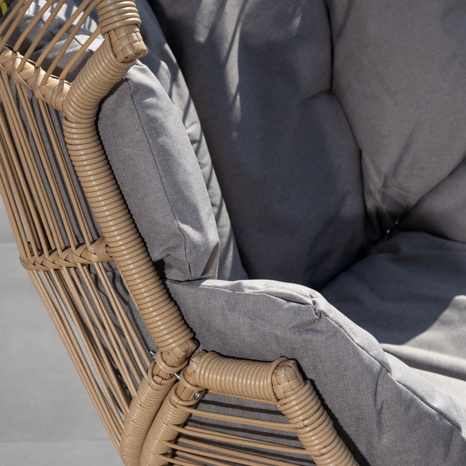 Nestara Standing Egg Chair And Stool | One Size | Grey