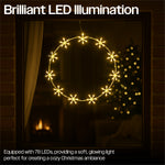 Xmas Haus 44cm 78warm White Led Metal Ring 3m Lead Outdoor