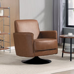 Upholstered Pu Leather Armchair For Living Room | Brown