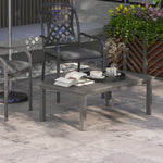 Outdoor Coffee Table Patio Table W/ Wood Grain Effect