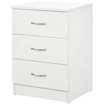 Modern 3 Drawers Side Cabinet, Wooden Bedside Table
