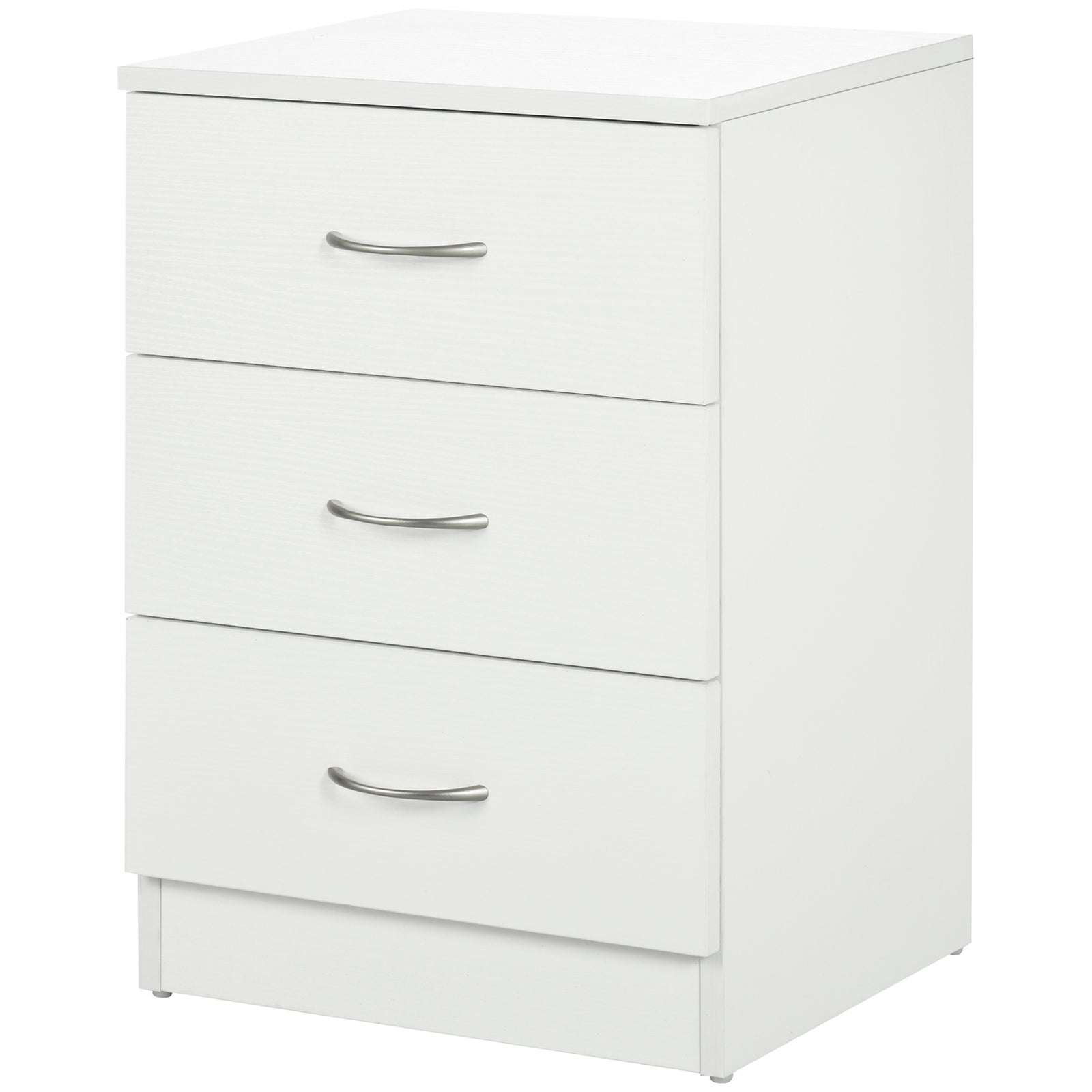 Modern 3 Drawers Side Cabinet, Wooden Bedside Table