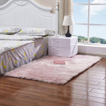 Retangular Super Soft Shaggy Area Rug Pink
