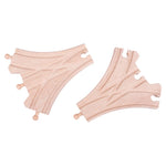2 Three Way Point Track Pieces for Wooden Train Sets