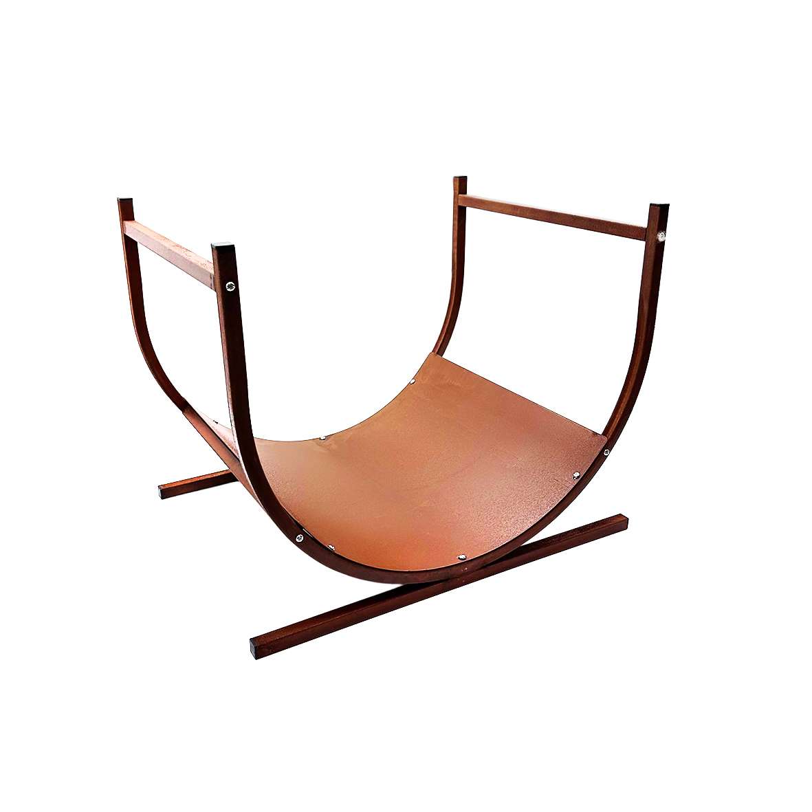 Pre-rusted Metal Firewood Rack