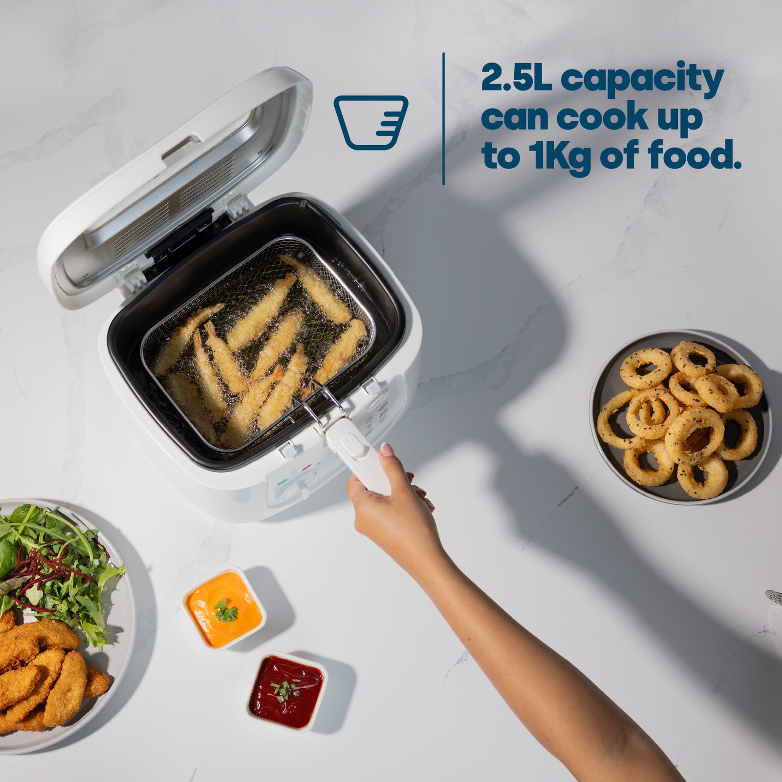 2.5l Electric Deep Fat Fryer - White | White