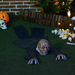 5.2ft Halloween Outdoor Decoration Crawling Zombie, Sound Activated