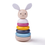 Wooden Rabbit Stacking Rings Toy