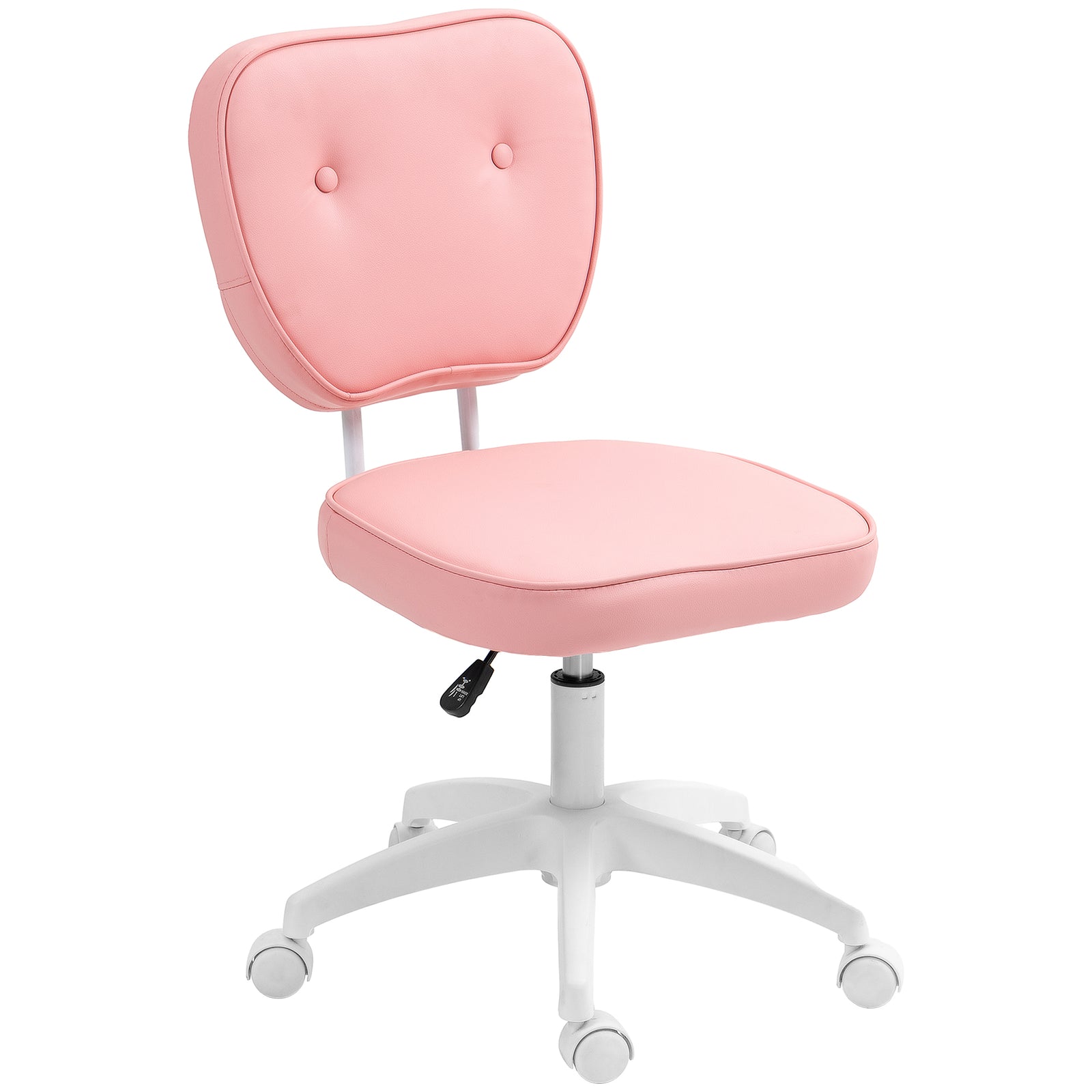 Small Pu Leather Office Chair Pink