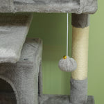 138cm Cat Tree With Scratching Posts And Pad, Bed, Condos, Light Grey