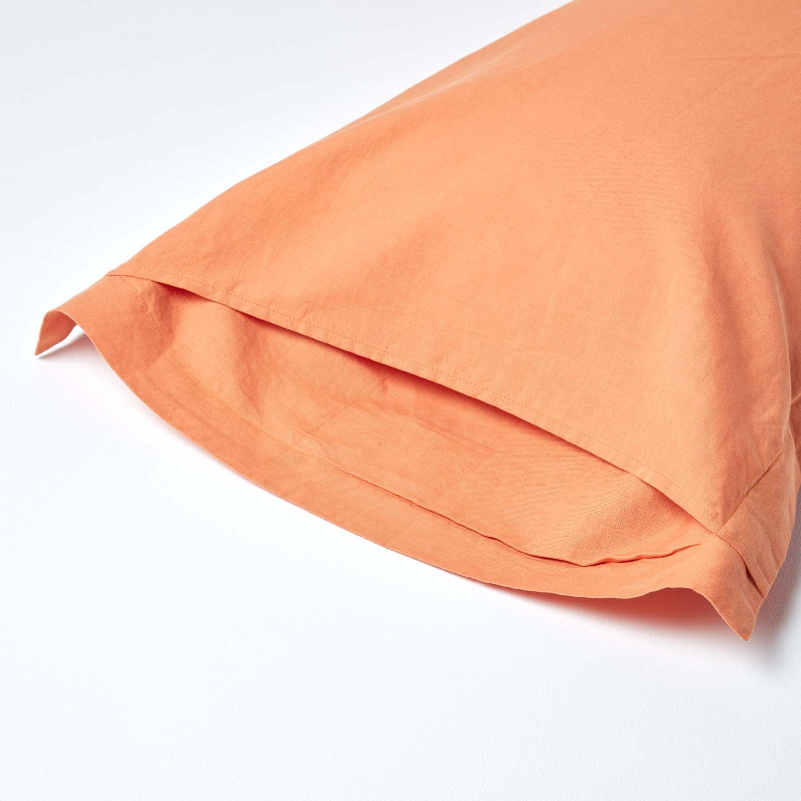 Linen Oxford Pillowcase | 48 x 74cm | Burnt Orange