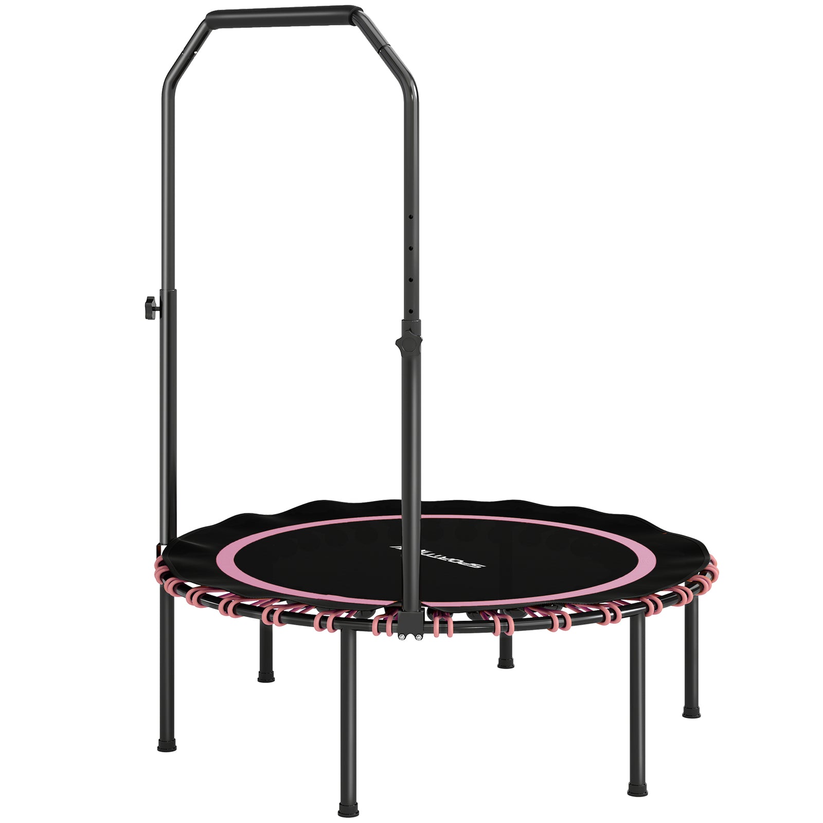 40'' Foldable Fitness Trampoline Rebounder With Handle | Pink