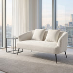 Breeins Modern Corduroy 2-seater Sofa With 2 Scatter Cushions