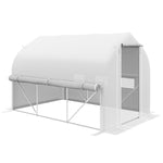 3x2m Polytunnel Greenhouse W/ Sidewalls & Door