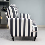 Cuddle Chair With Stripe, Armchair For Living Room | Black