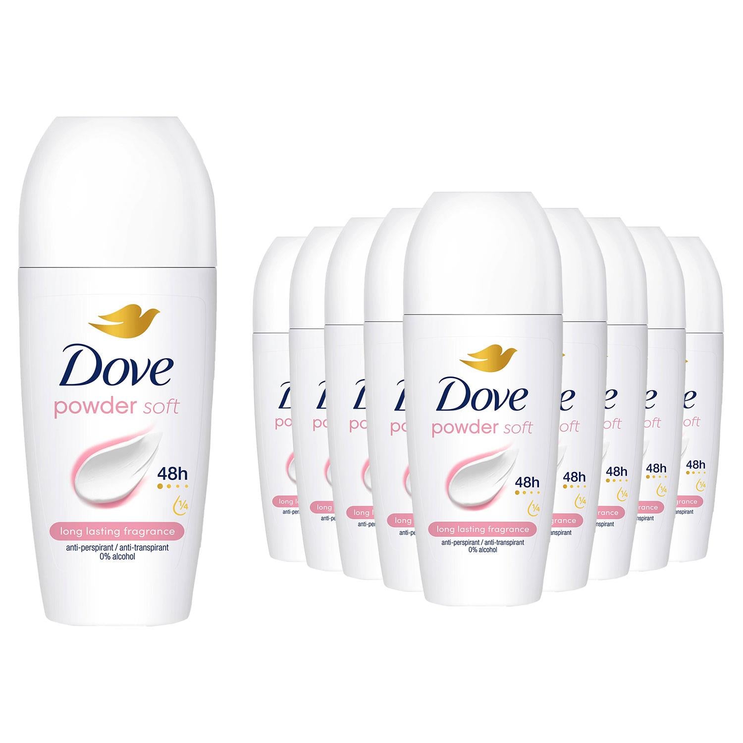 Powder Soft Roll On Anti-Perspirant with 48H Long Lasting Fragrance 50ml,12pk
