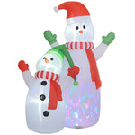 8ft Christmas Inflatable Snowman With Rotating Colorful Led