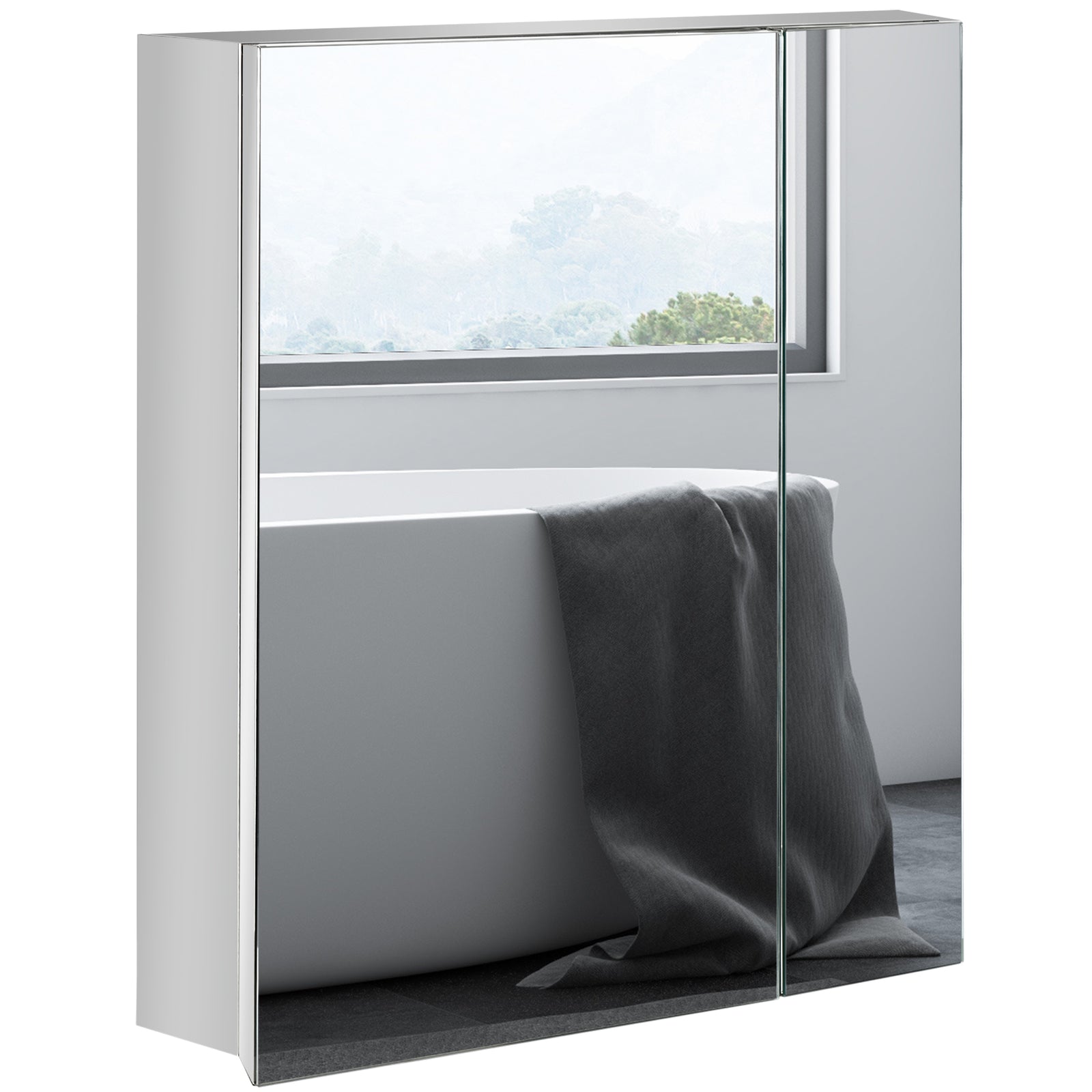 Medicine Cabinet With Mirror Wall-mounted Bathroom
