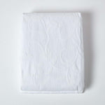Cotton Rich Floral Metelassé Pattern Bedspread | 260cm x 260cm | White