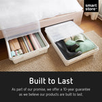 Bedroller Underbed Storage Box With Transparent Foldable Lid, 60l