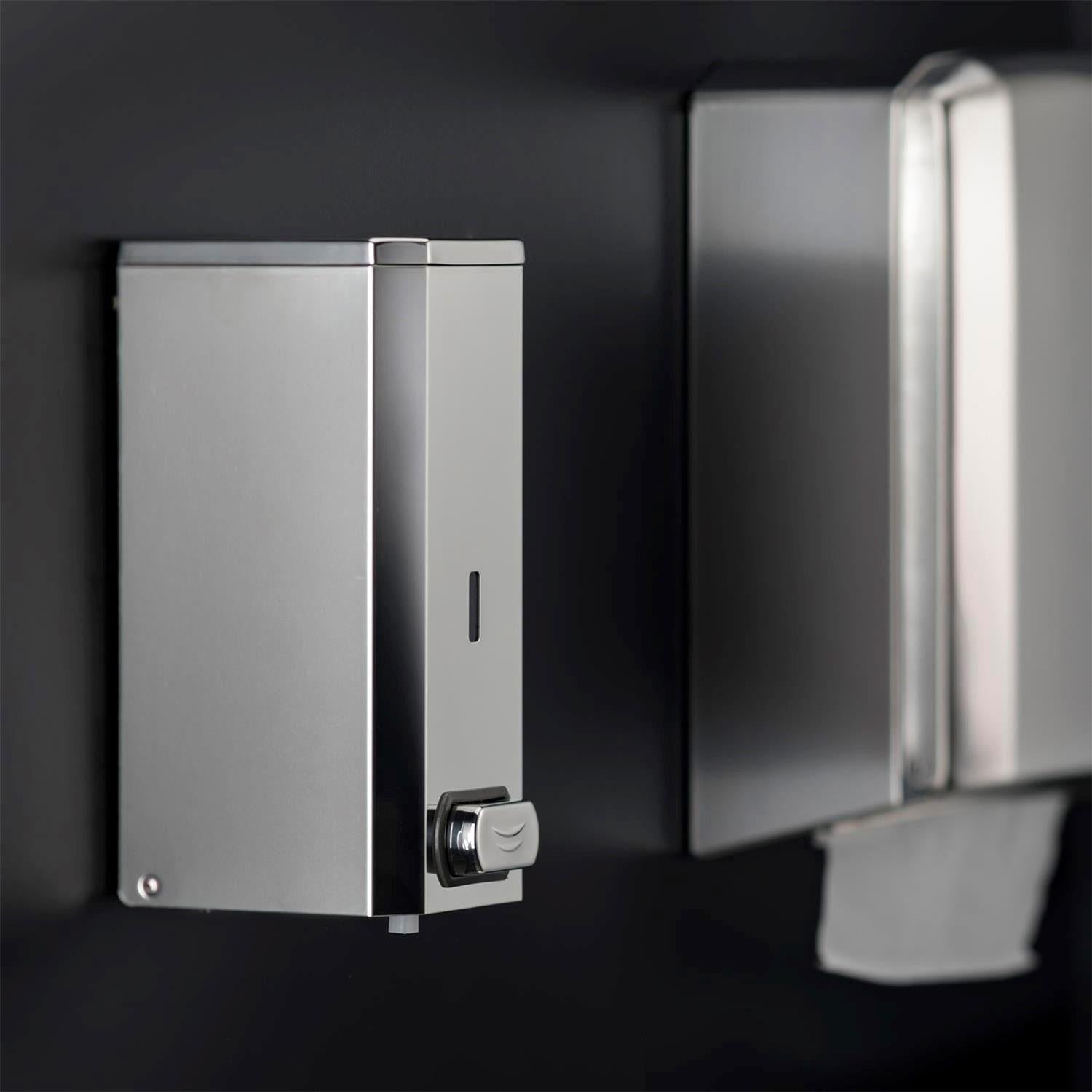 Wall Mounted Soap Dispenser 1.5l Soap Pump Steel Architect Collection