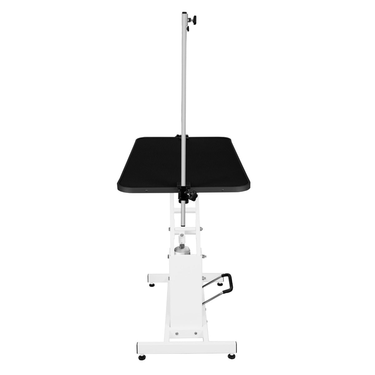 White Hydraulic Grooming Table | Black