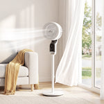 20 Db Standing Fan For Bedroom, Pedestal Fan With Oscillating | White