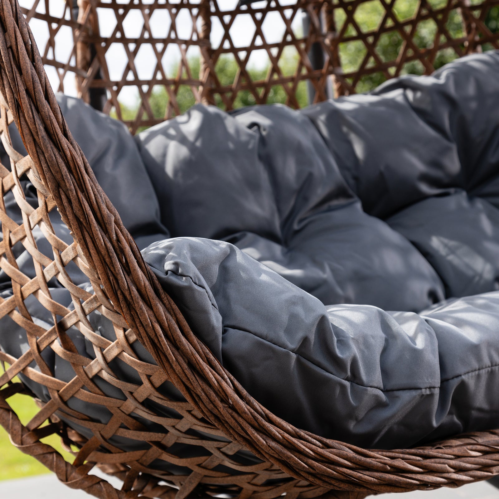 Garton Swinging Double Garden Seat | Dark Gray