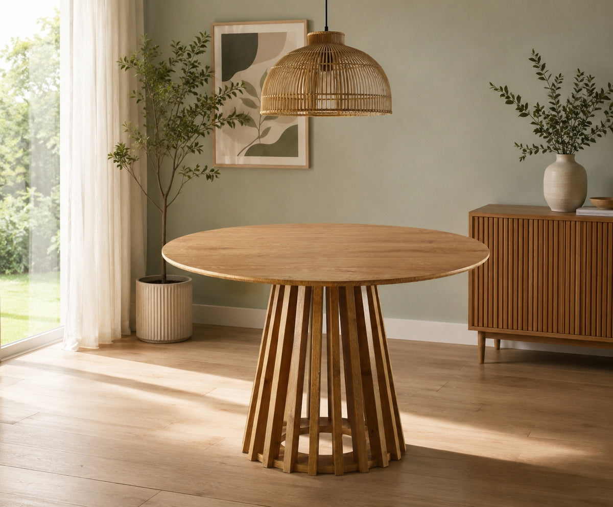 Indoor & Outdoor Living Kayci Dining Table - Oak Effect