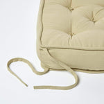 Cotton Dining Chair Booster Cushion | 40cm x 40cm | Sage Green