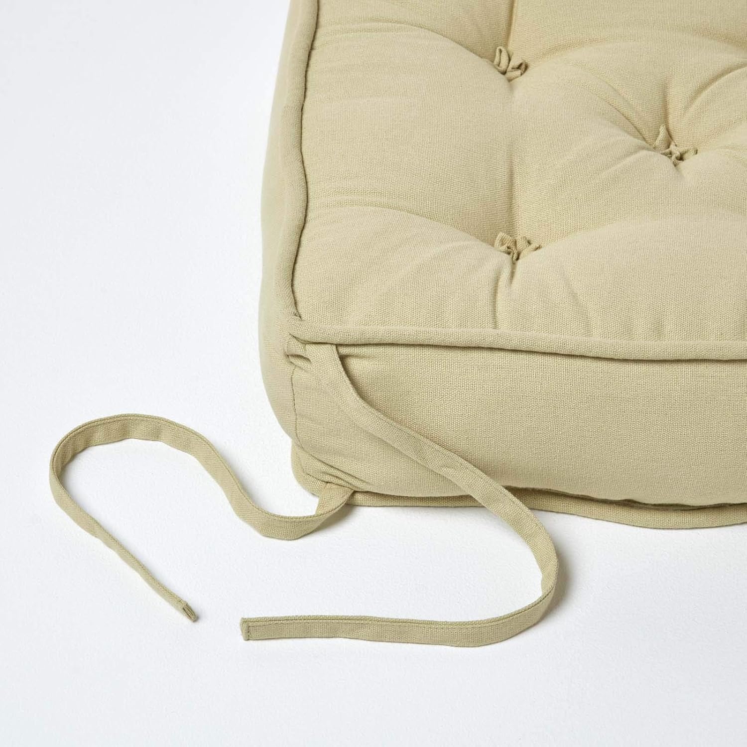 Cotton Dining Chair Booster Cushion | 40cm x 40cm | Sage Green