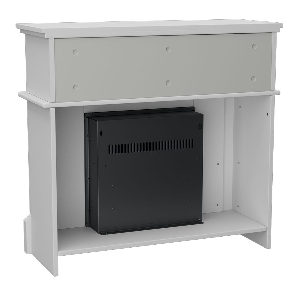 Remote Control Electric Fireplace With Wooden Mantel