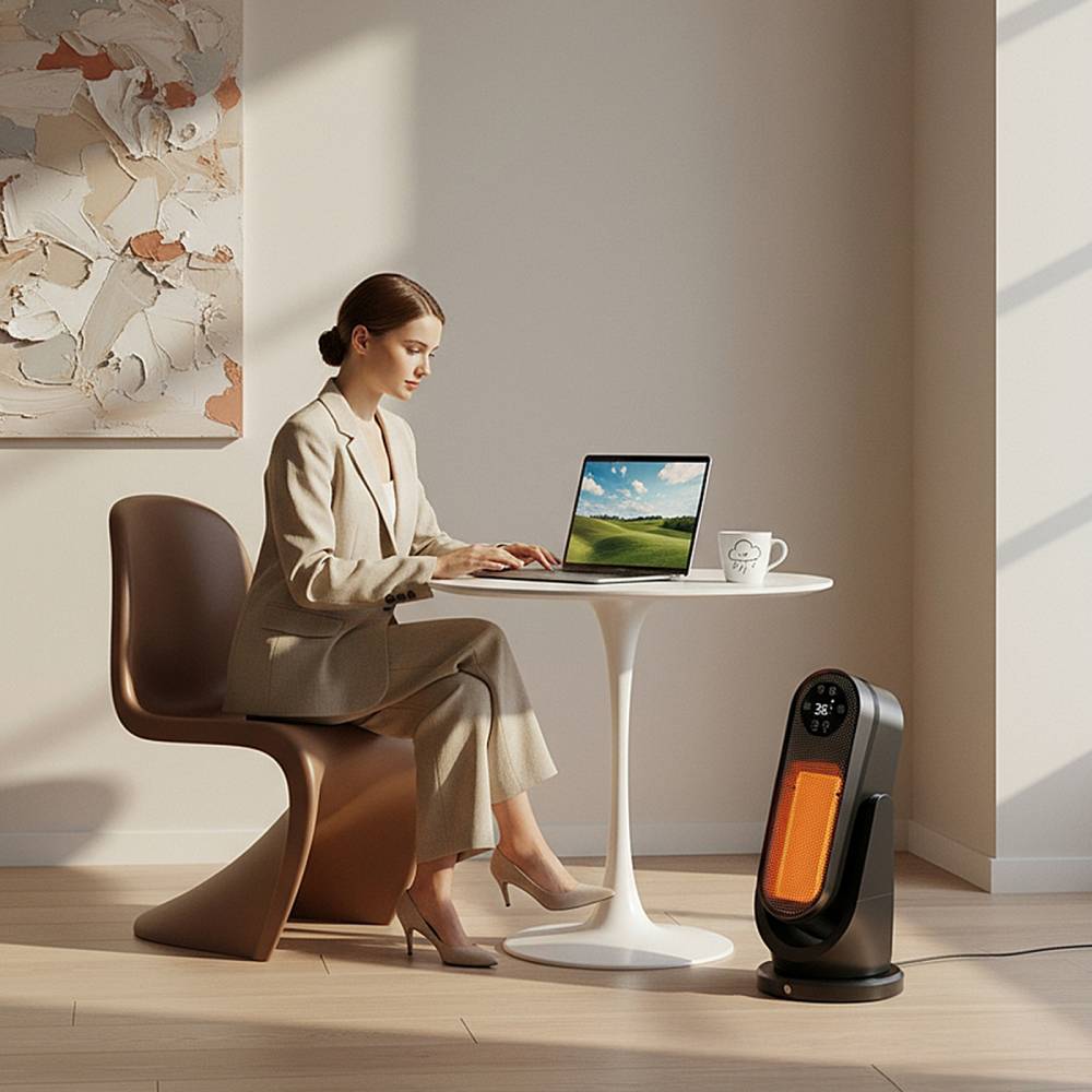 Electric Ptc Space Heater With Remote Control, Oscillation, And Human Sensor – Efficient Heating