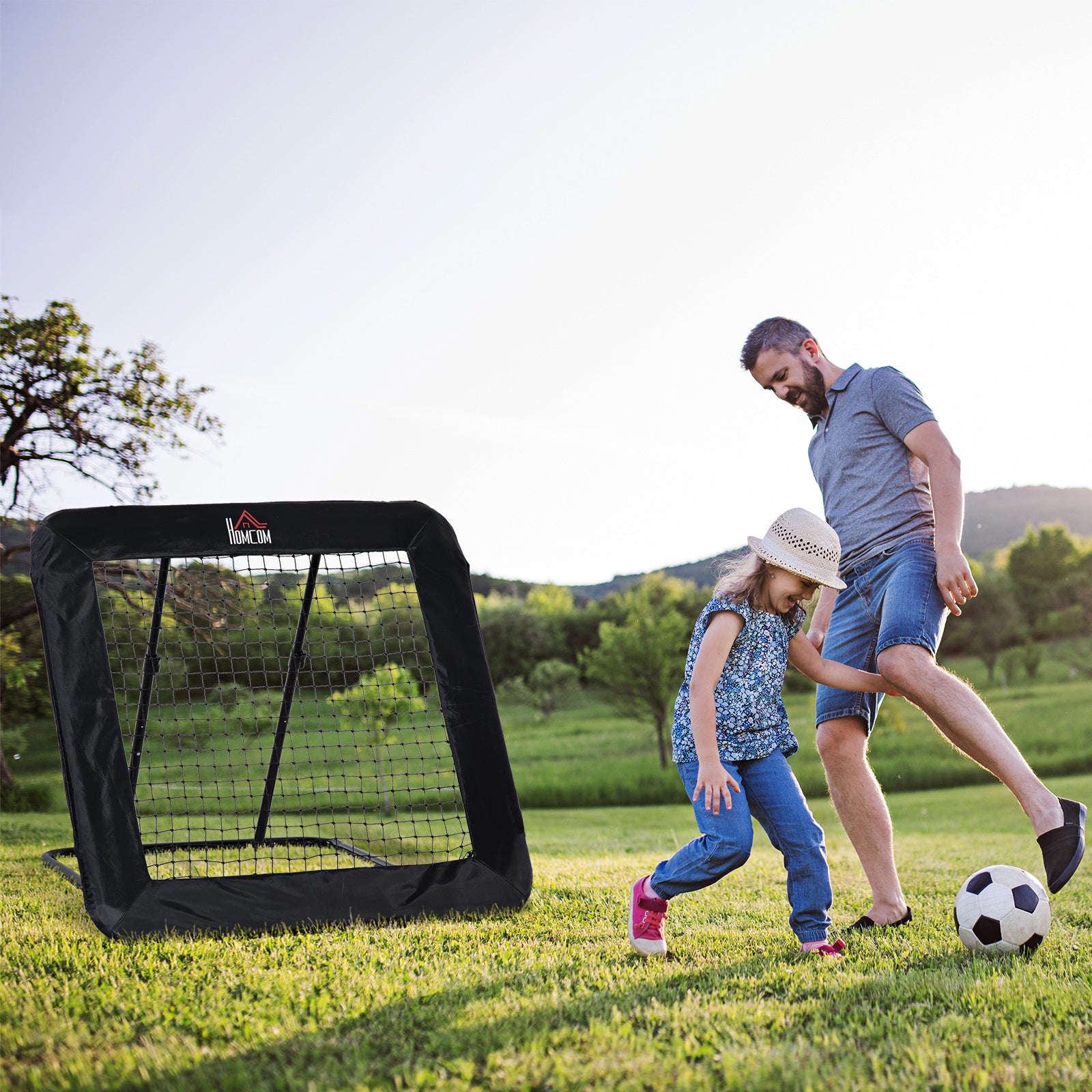 Football Training Net With Adjustable Angles - Black | Black