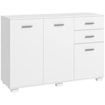 Sideboard Kitchen Storage Cabinet 2 Drawers And Shelves | One Size | White
