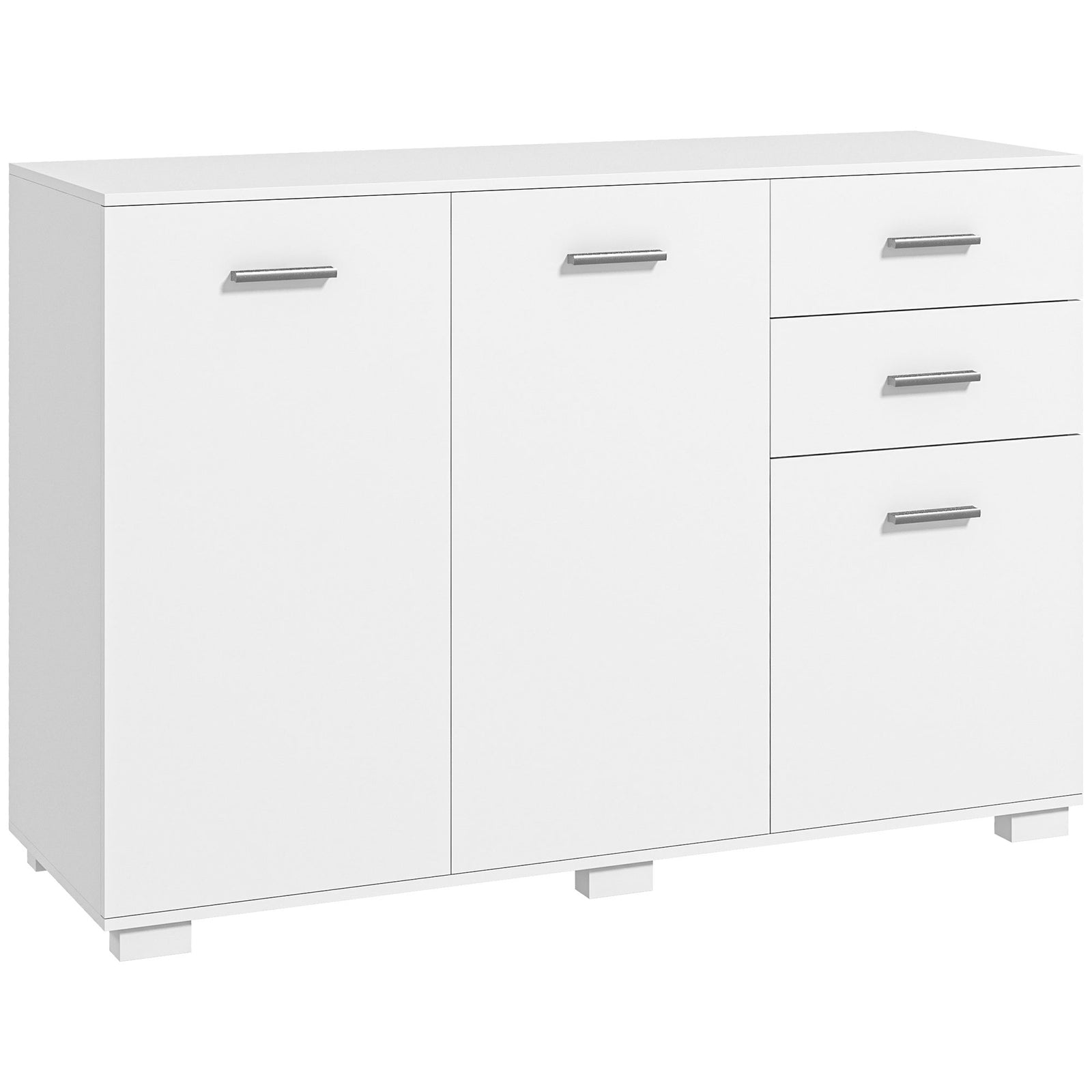 Sideboard Kitchen Storage Cabinet 2 Drawers And Shelves | One Size | White