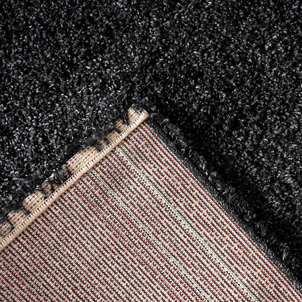 California Shaggy Rug Deep Pile | 60cm x 230cm | Black