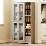 172cm Tall Kitchen Cupboard, Pantry Storage Cabinet | Light Grey