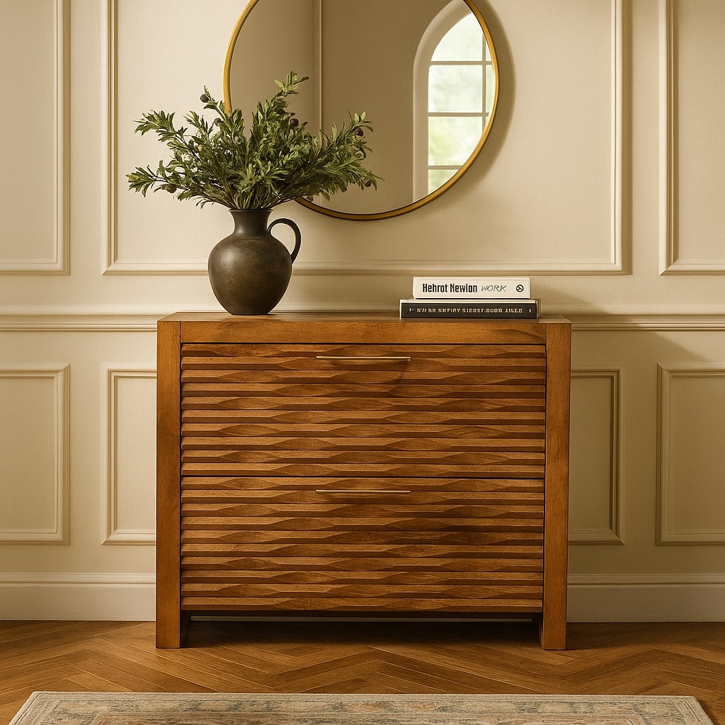 Artisan Furniture Solid Wood Amber Wavefront Cabinet