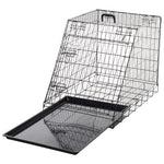 Pawhut Trapeze Collapsible Dog Pet Travel Box Cage Removable Tray 93lx58wx65h Cm