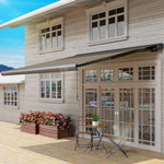 Diy Retractable Canopy With Remote Controller For Patio | Large | Light Grey