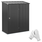 Outdoor Storage Shed Steel Garden Shed With Lockable Door | Black