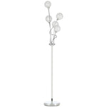 Modern Floor Lamp With K9 Crystal Shade 5 Light | One Size | Silver